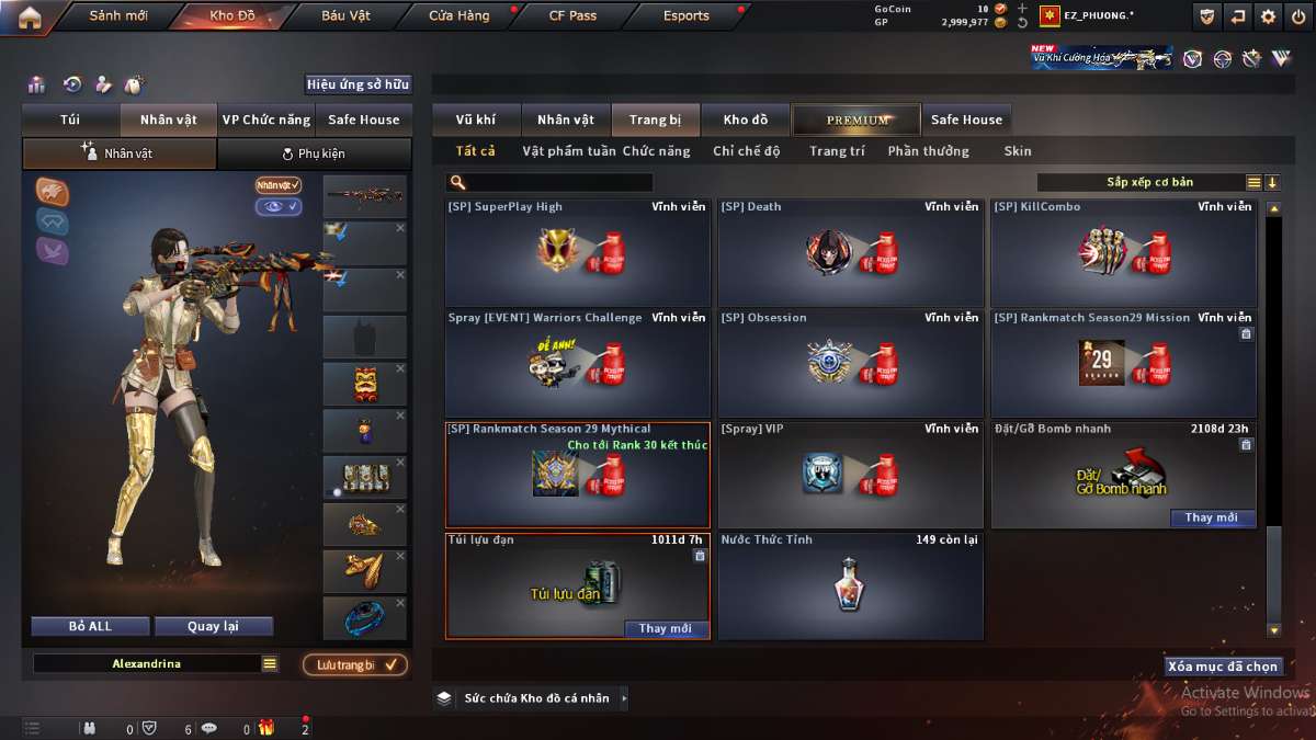 shop acc cf uy tin gia re